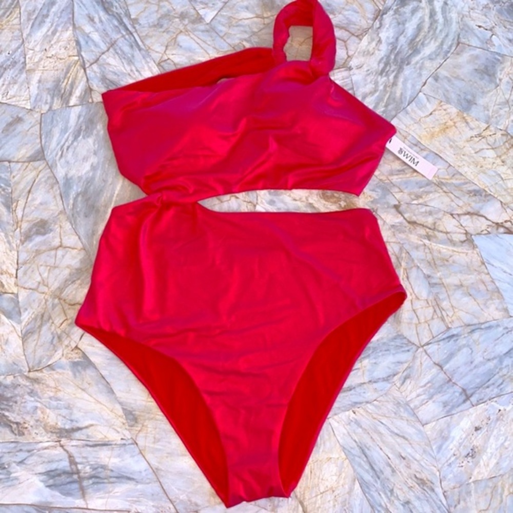 VICTORIA'S SECRET‎ SWIM Twist Monokini One-Piece Swimsuit XL RED